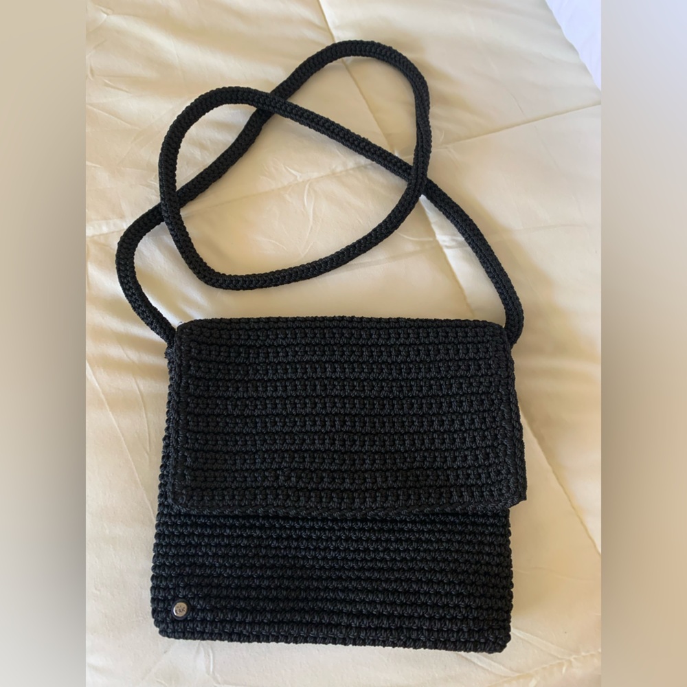 The Sak Black Crochet Crossbody/Shoulder Bag